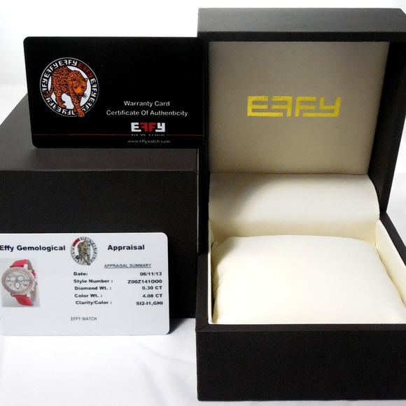 Diamond Orange Sapphire 4.38 Tcw Watch main image 4